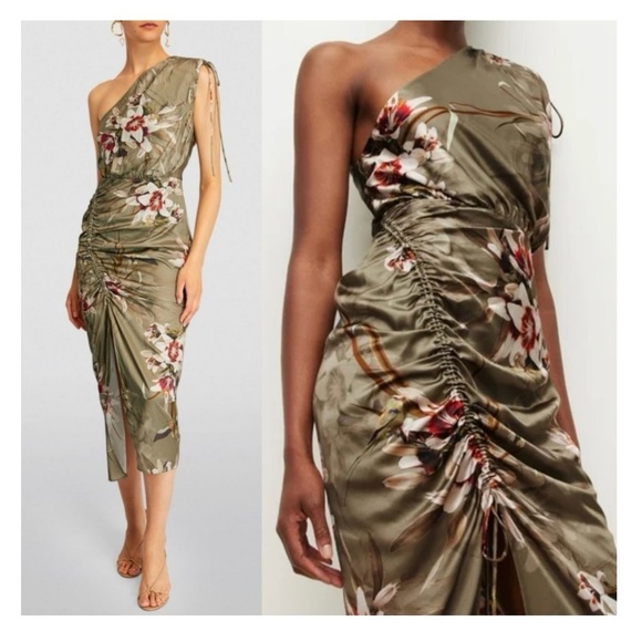 NWT New All Saints Laura Dorada Silk Blend Floral Midi Dress Revolve size 4 - Picture 1 of 12